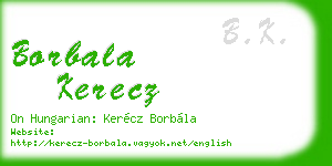 borbala kerecz business card