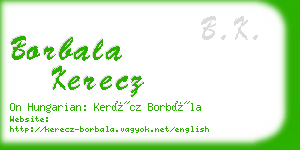 borbala kerecz business card